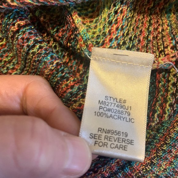 John Paul Richards Pullover Woman's Size Large Multicolored Sheer Sweater - Picture 11 of 12